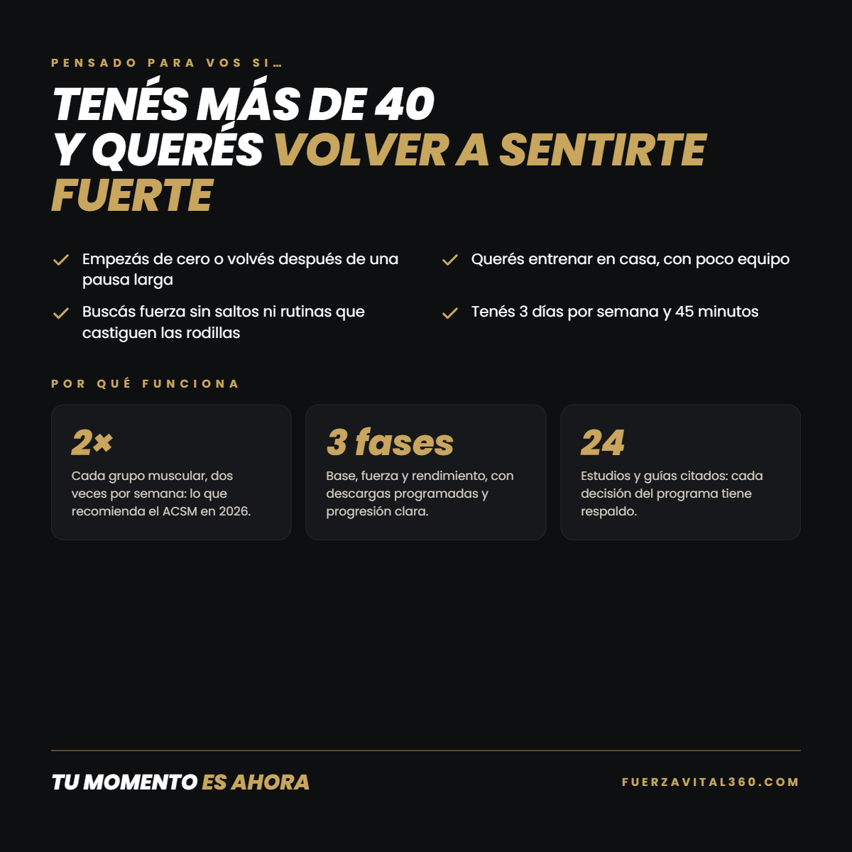 Fuerte 40+ - Programa Digital de Entrenamiento
